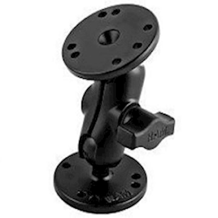 (RAM-B-101-A) Mount with Short 1" Ball Arm with Round Bases 